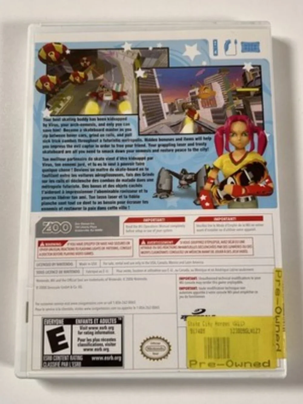 Skate City Heroes Wii Complete in Box CIB TESTED